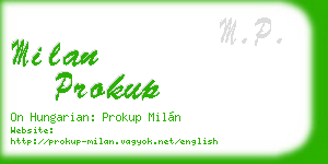milan prokup business card